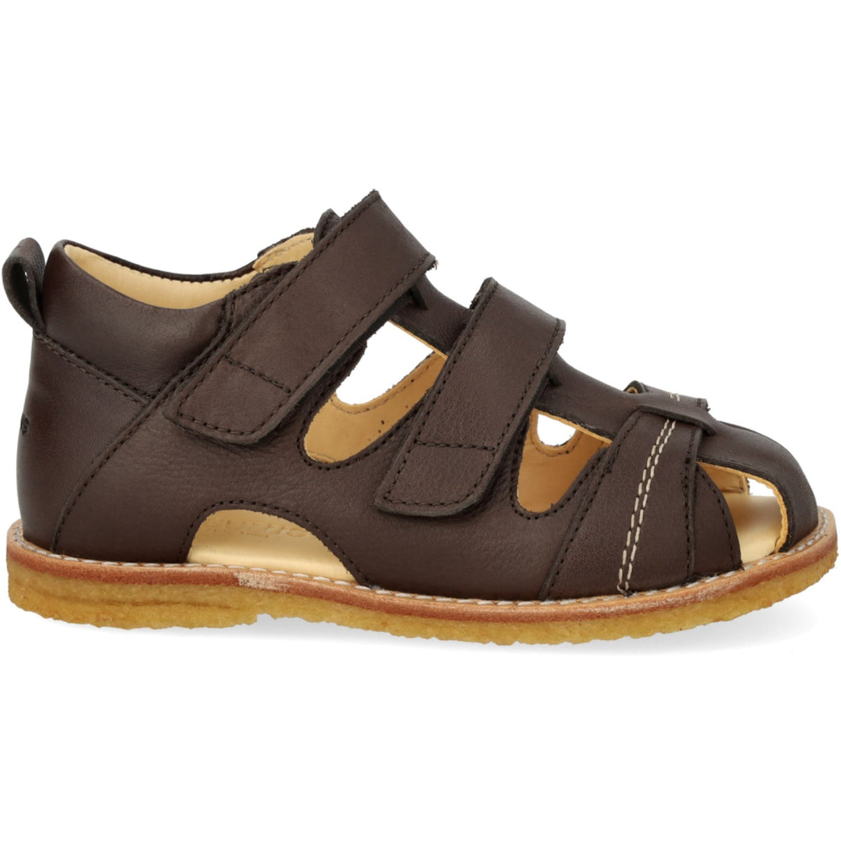 Angulus Dark Brown Begynner Sandal Med Borrelåslukning