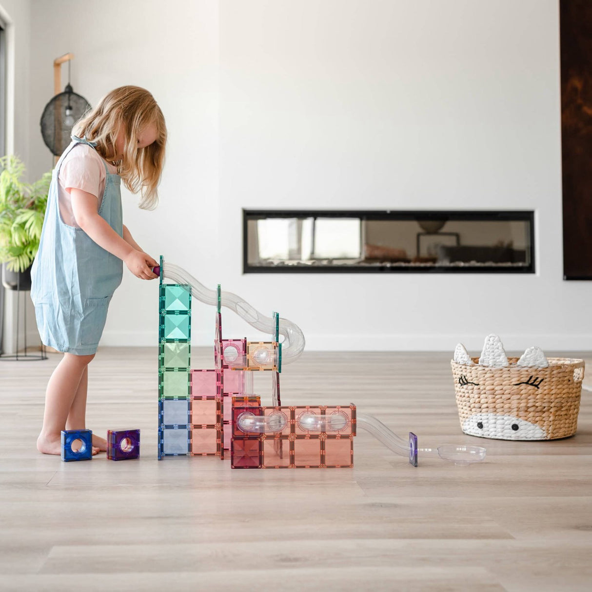 Connetix Pastel Ball Run Expansion Pakke 80 Styks