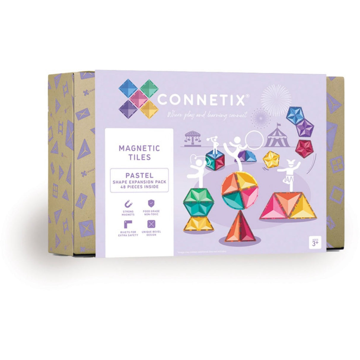 Connetix Pastel Shape Expansion Pakke 48 Styks