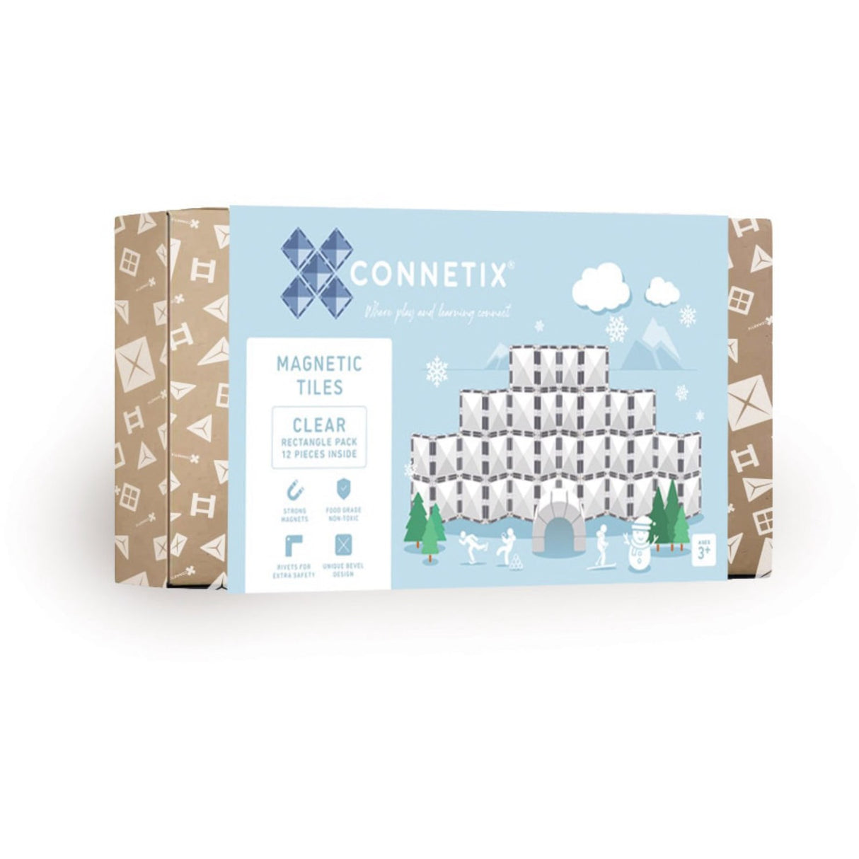 Connetix Clear Rectangle Pakke 12 Styks