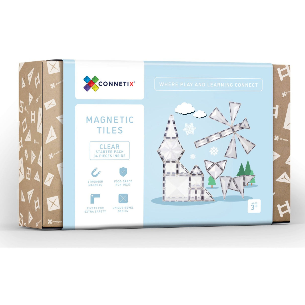 Connetix Clear Starter Pakke 34 Styks