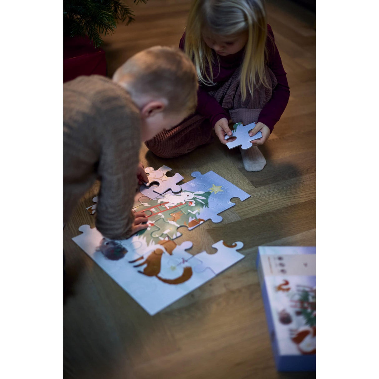 FILIBABBA Forest Friends Puslespill 30 Styks 45x45 Cm Wonderful Winter