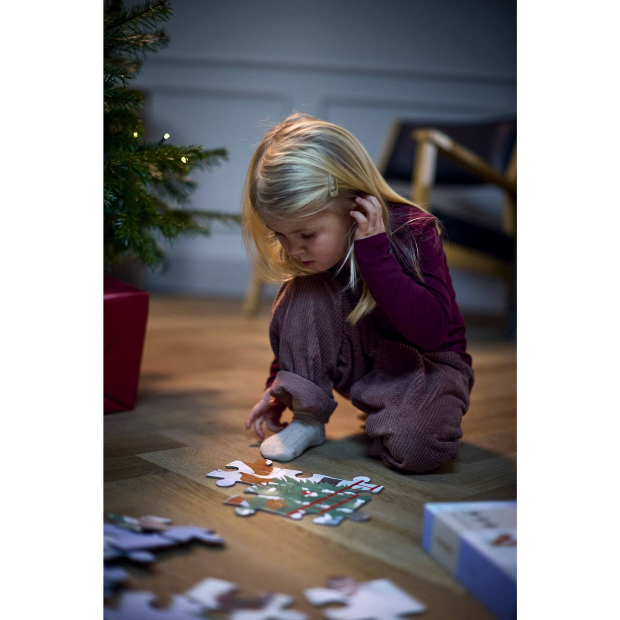 FILIBABBA Forest Friends Puslespill 30 Styks 45x45 Cm Wonderful Winter