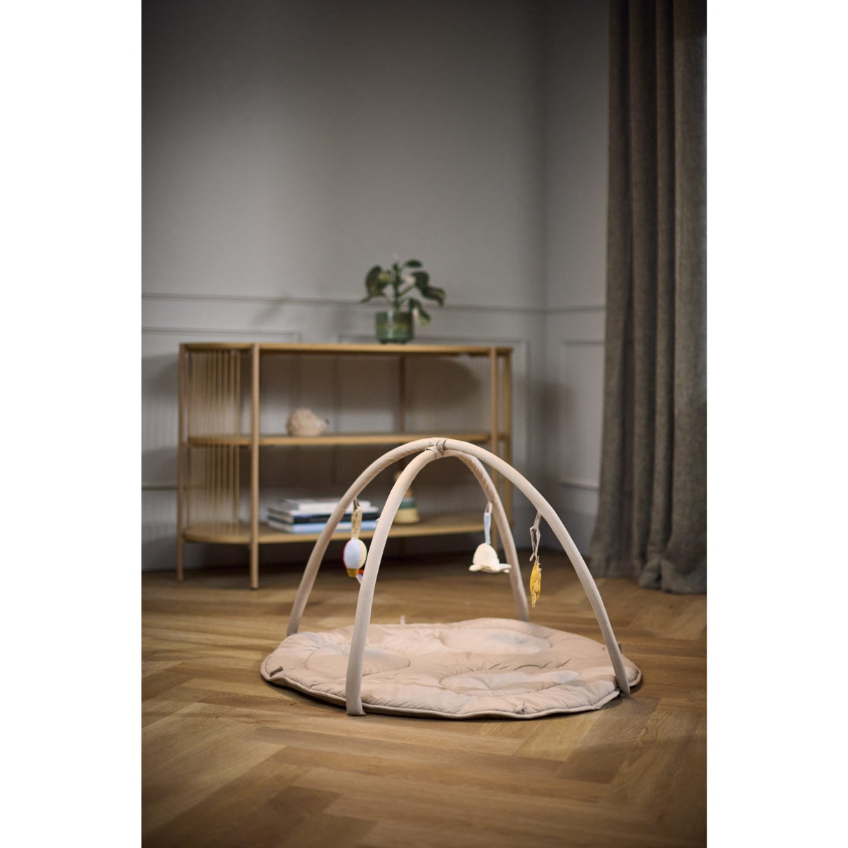 FILIBABBA Beige Fjord Activity Gym Including 3 Sensory Toys