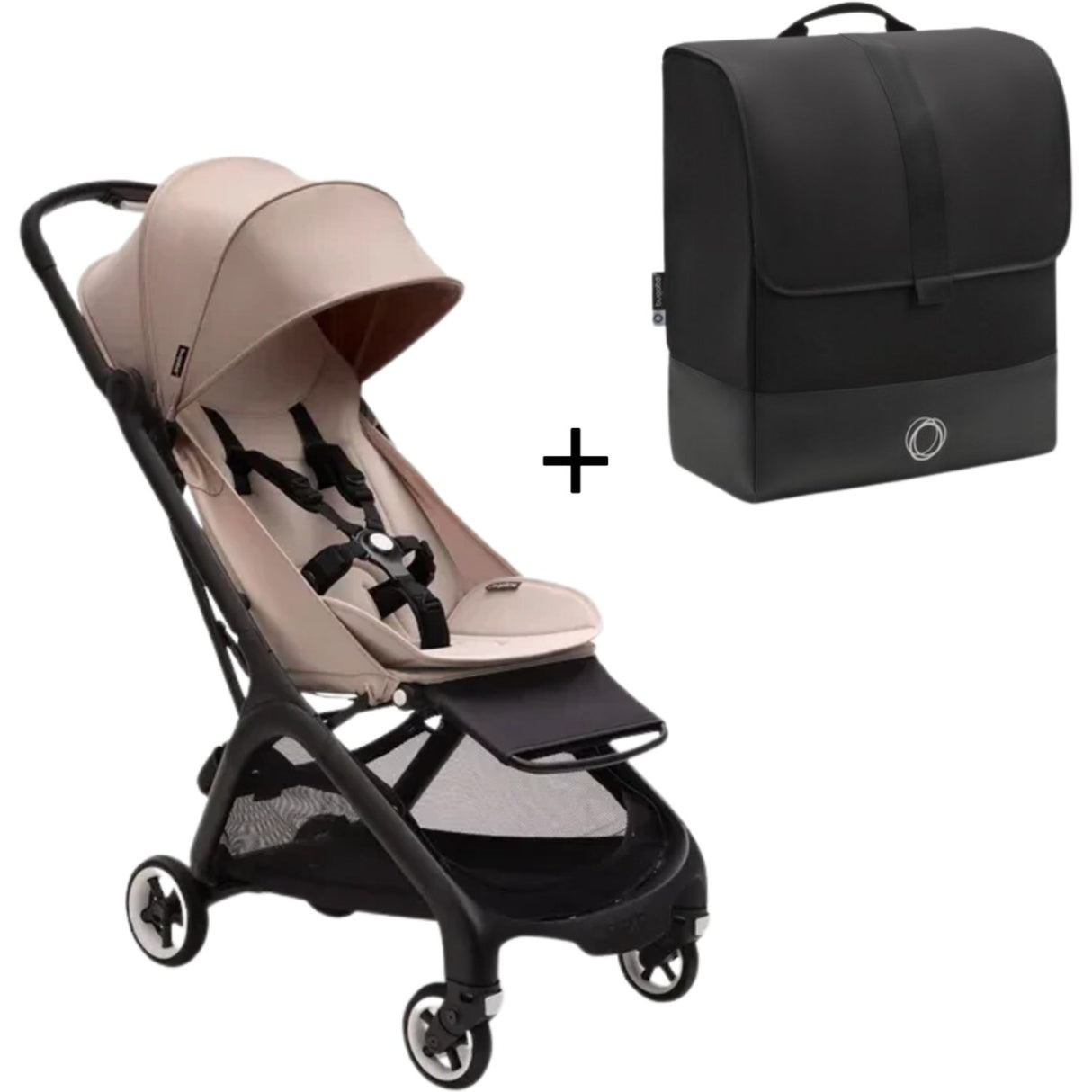 Bugaboo Butterfly Barnevogn og Transportkoffert Sand Pakke
