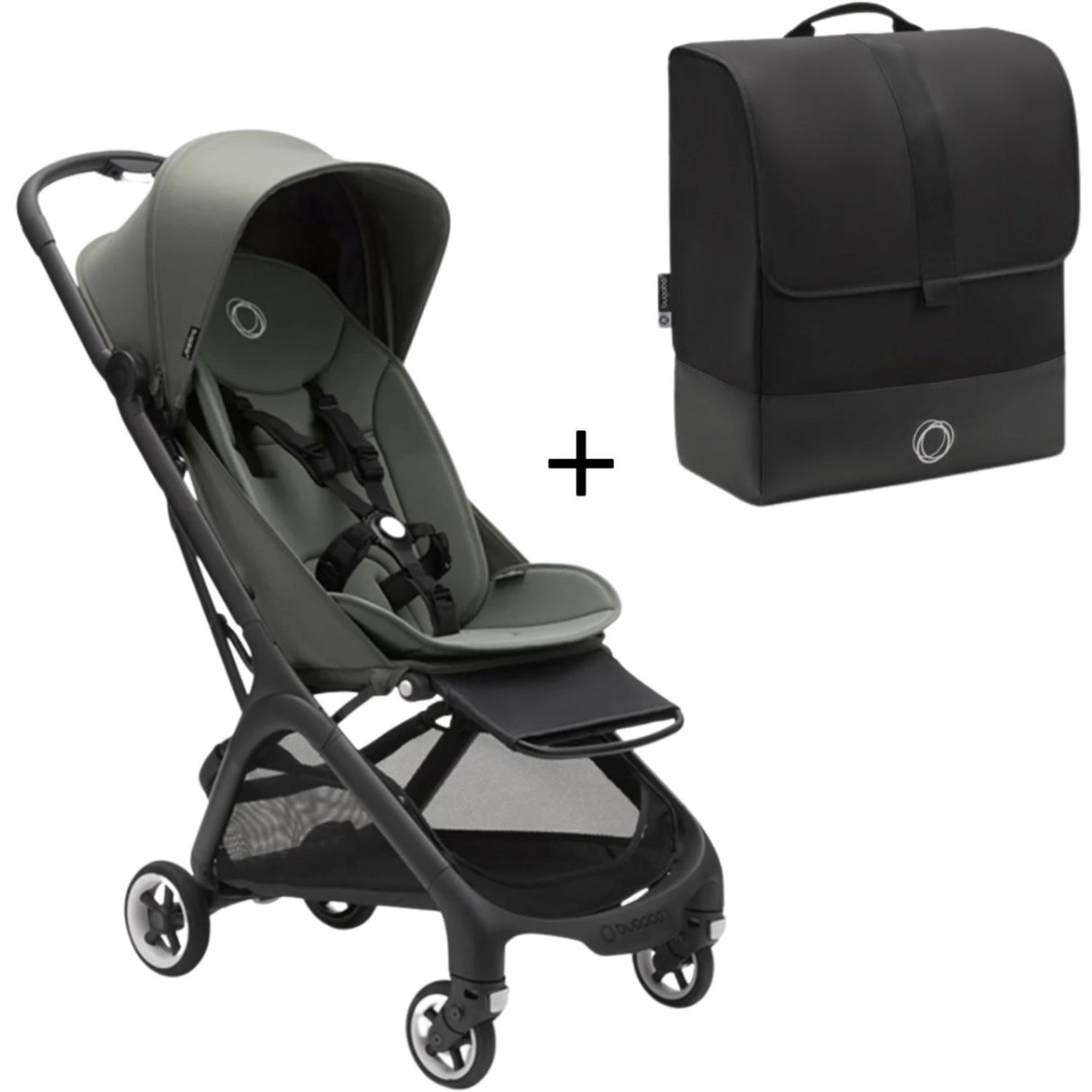 Bugaboo Butterfly Barnevogn og Transportkoffert Green Pakke