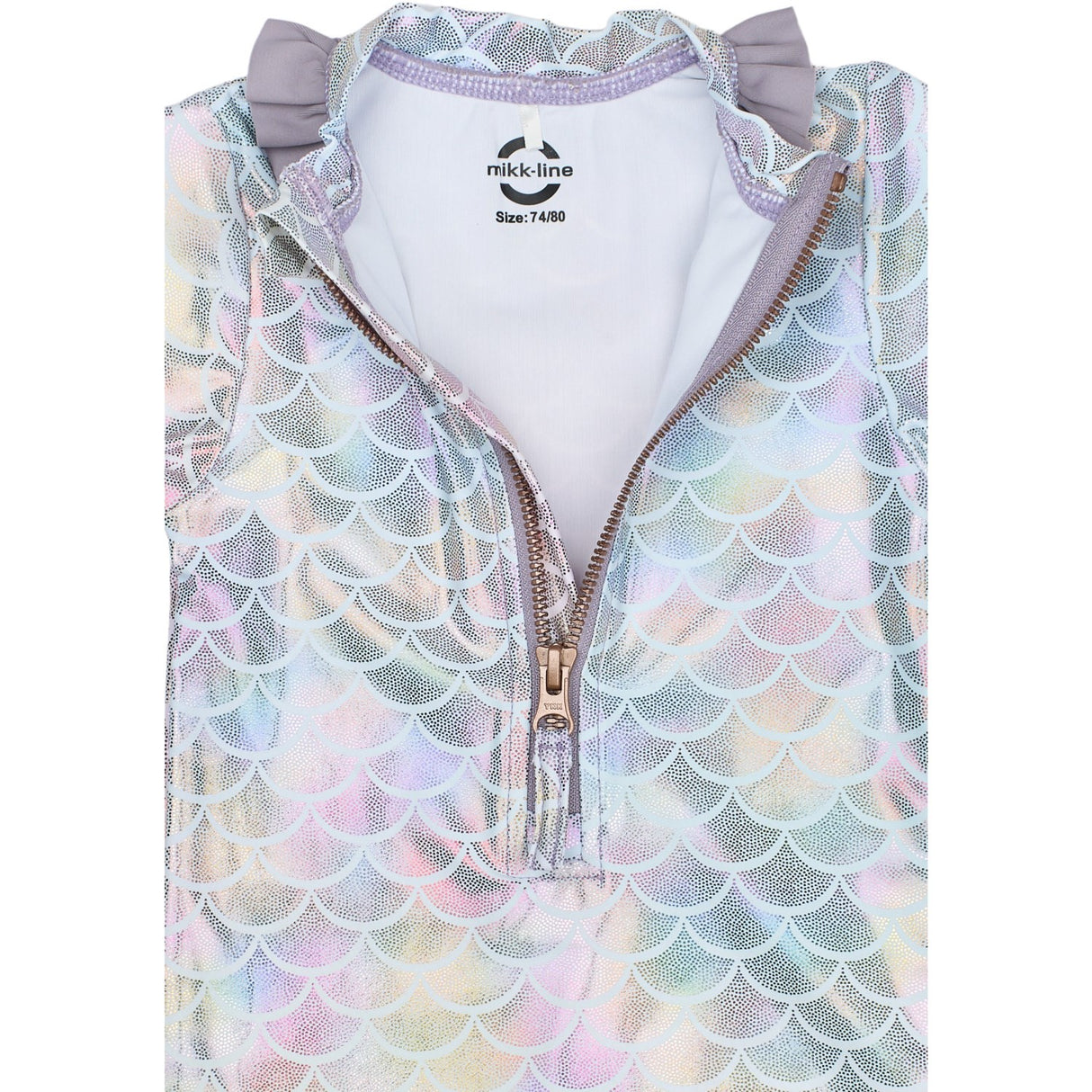 Mikk-Line Lavender Aura AOP UV Badedrakt Frill Resirkulert