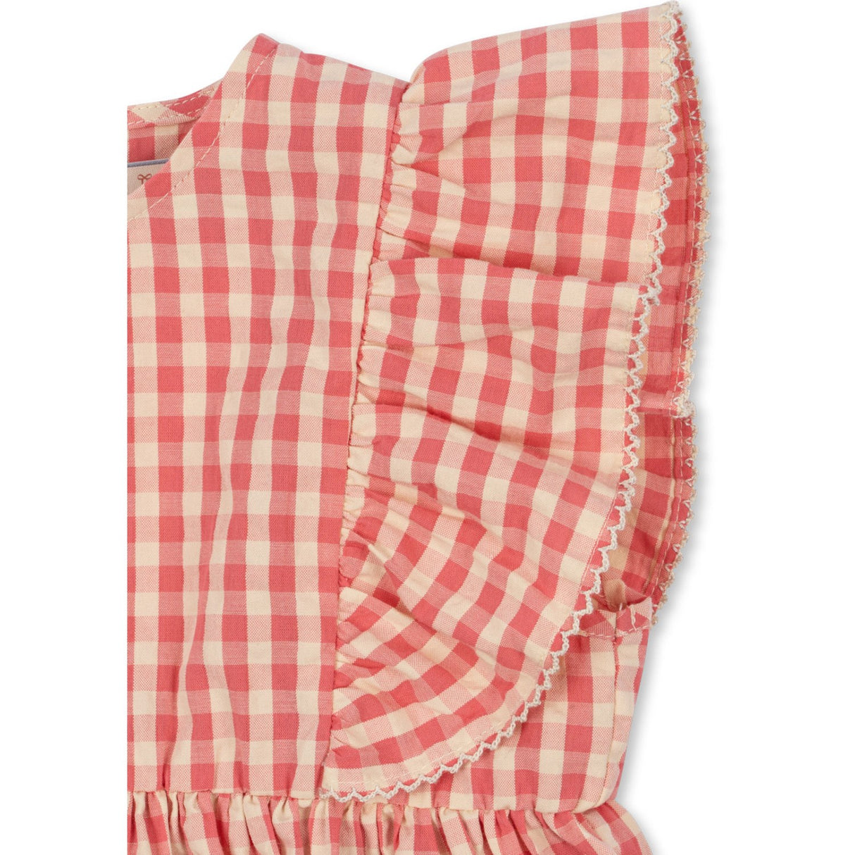 Konges Sløjd Flamingo Plume Check Kim Frill Kjole Gots