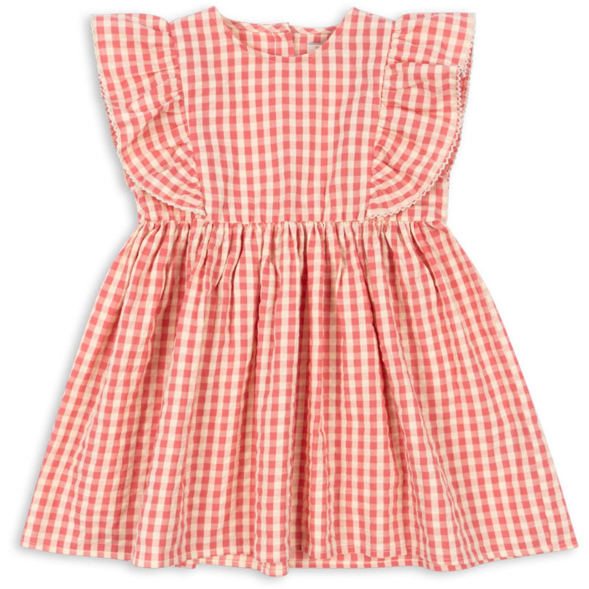 Konges Sløjd Flamingo Plume Check Kim Frill Kjole Gots