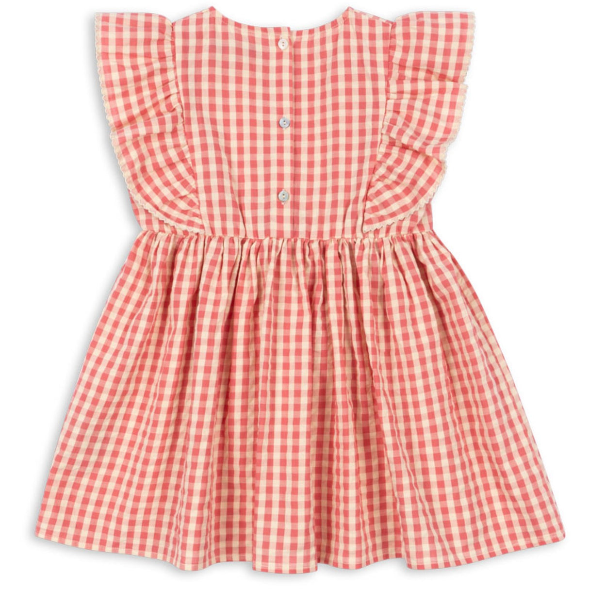 Konges Sløjd Flamingo Plume Check Kim Frill Kjole Gots