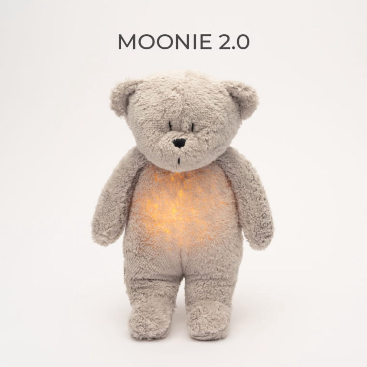 Moonie Gray 2.0 Organic Humming Bjørn Med en Lampe