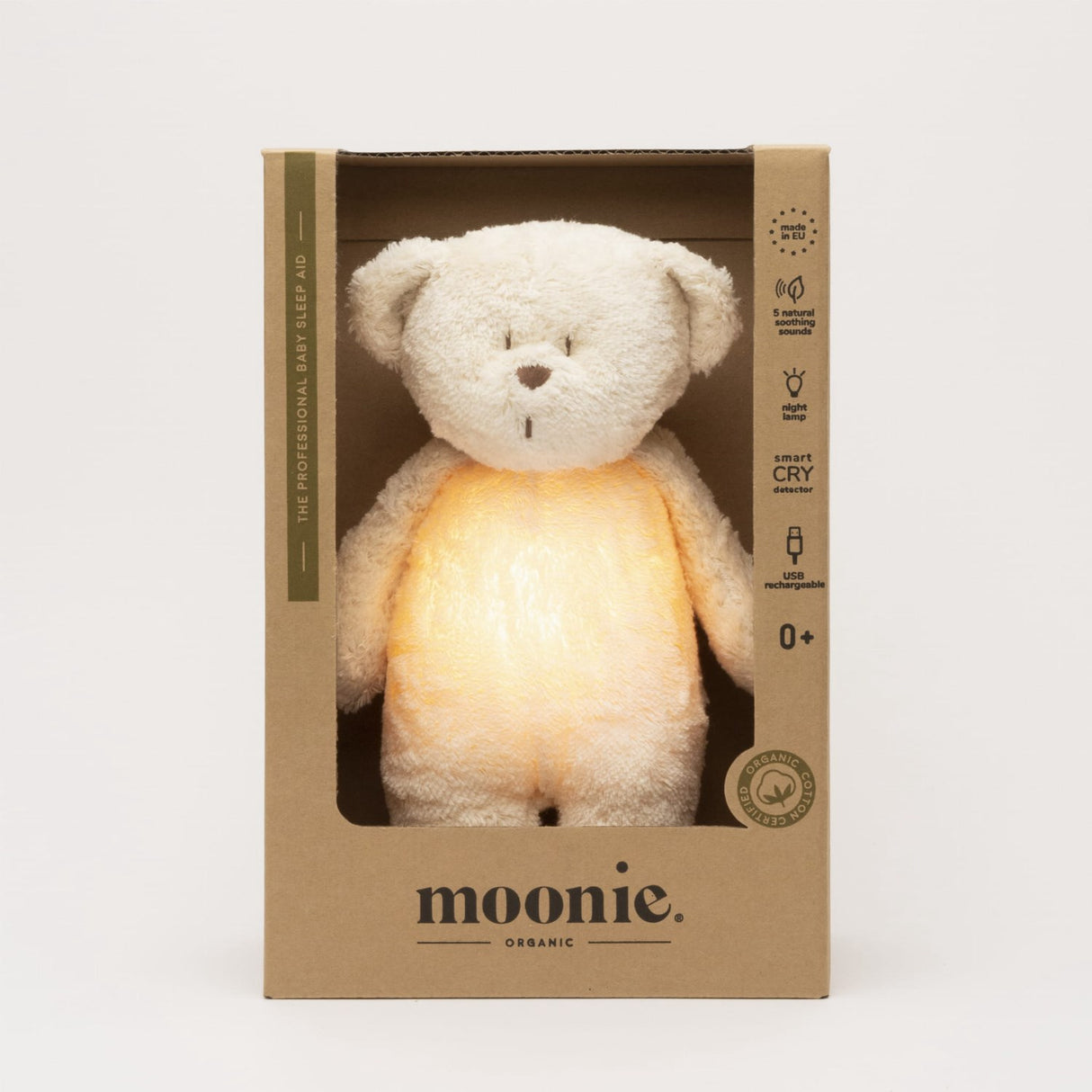 Moonie Polar 2.0 Organic Humming Bjørn Med en Lampe