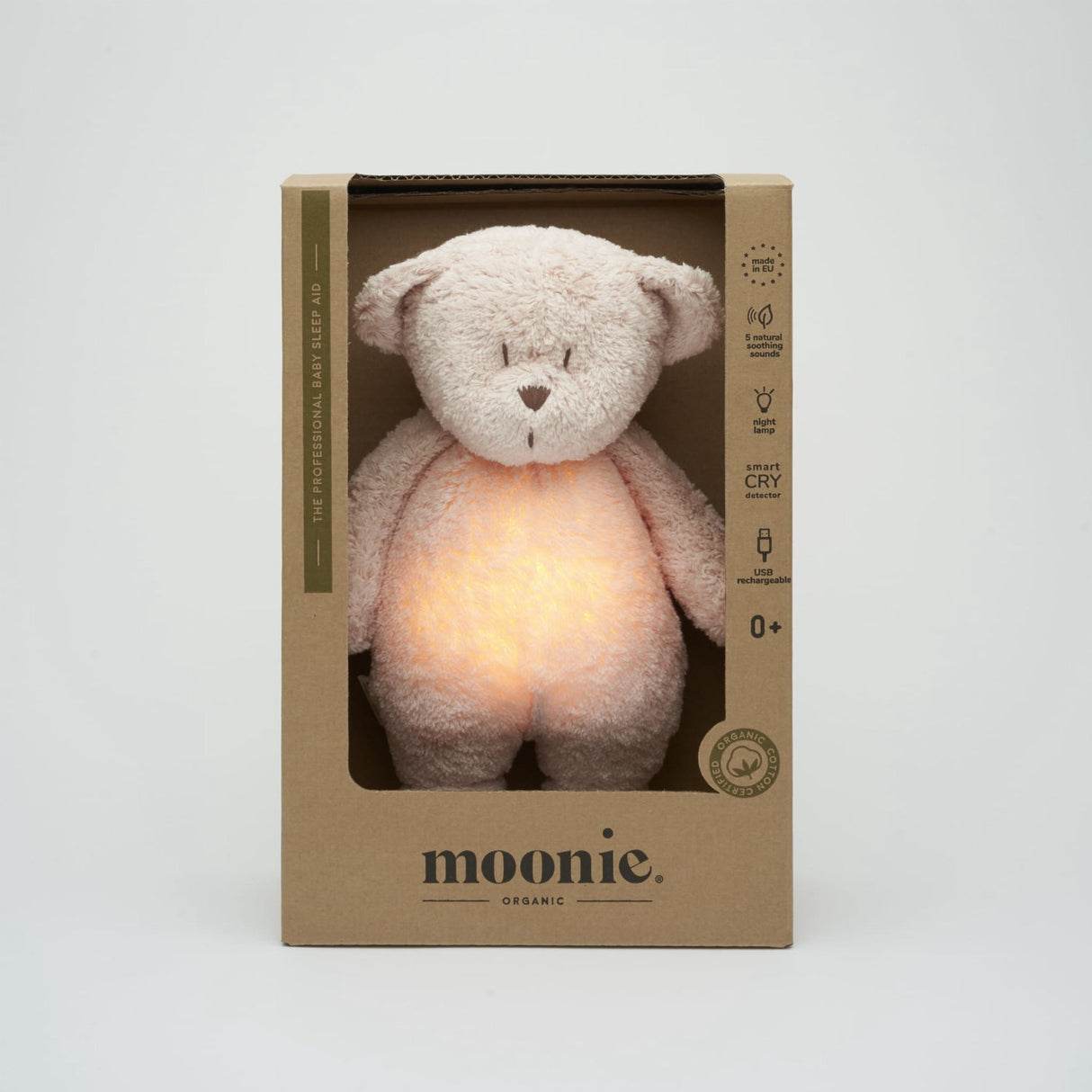 Moonie Rose 2.0 Organic Humming Bjørn Med en Lampe