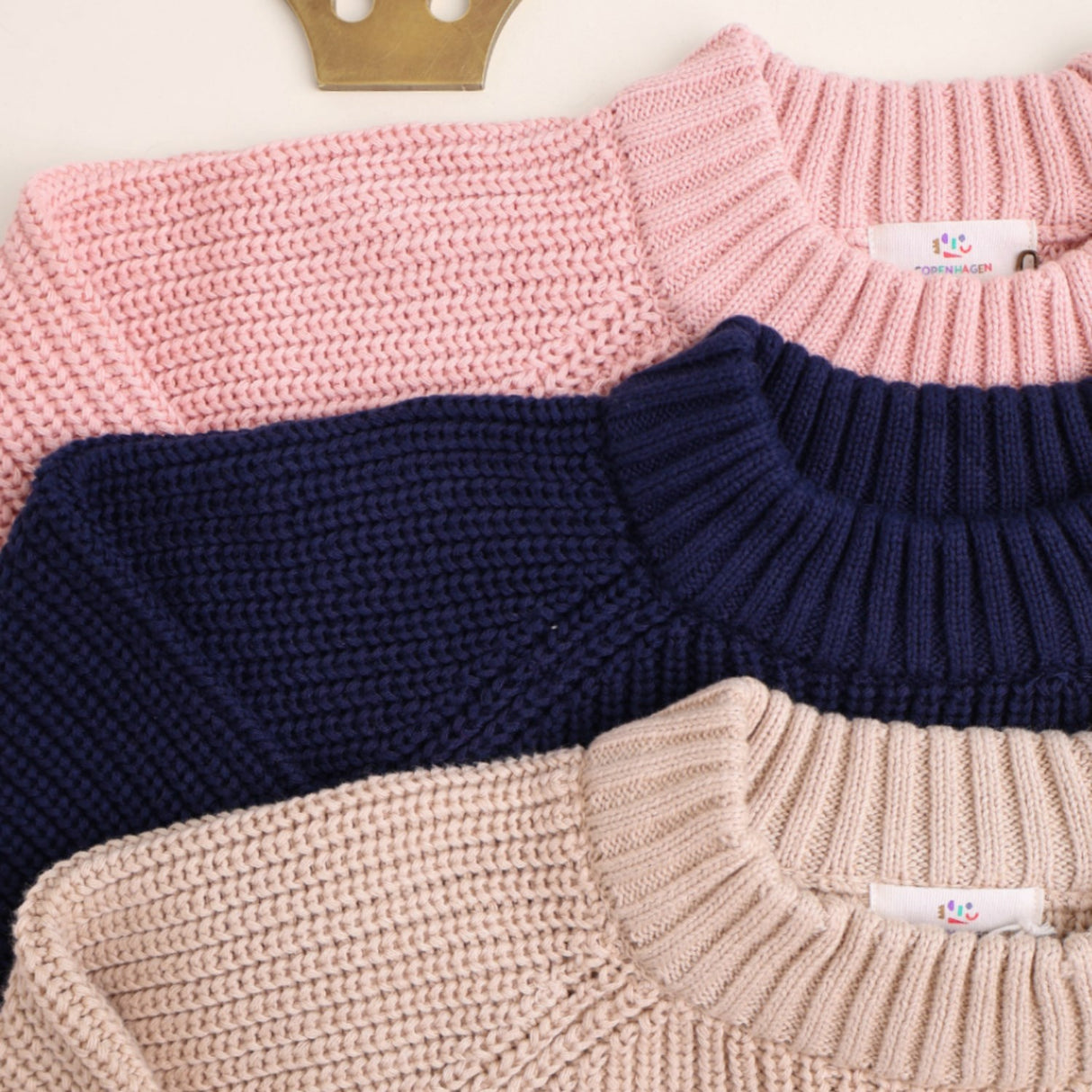 COPENHAGEN COLORS Ballerinasko Strikket Classic Rib Bluse