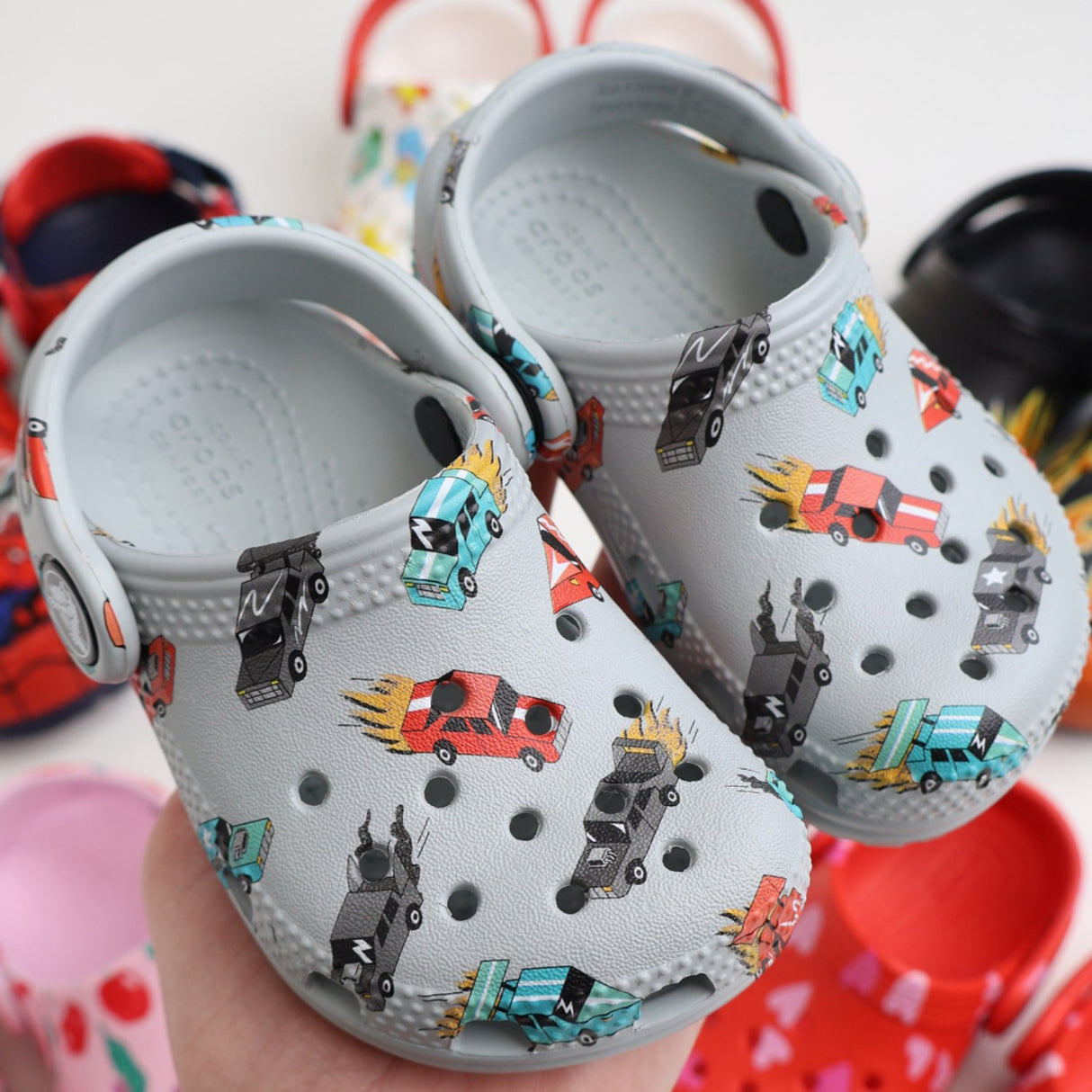 Crocs Mirage/Multi Classic Race Cars Graphic Clog