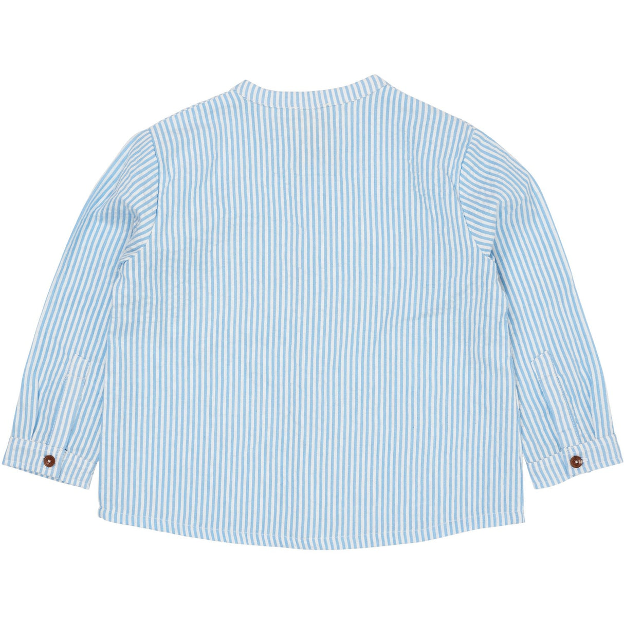 Copenhagen Colors Sky Blue W Cream Stripe Seersucker Skjorte