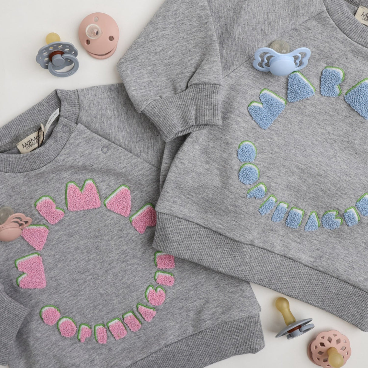 MarMar Double Jersey Blue Logo Theos Collegegenser