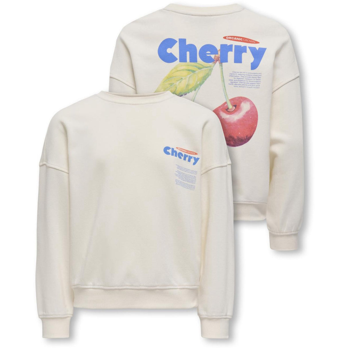 kids ONLY Tofu Cherry Philea Life Overzise Fruit O-neck Collegegenser