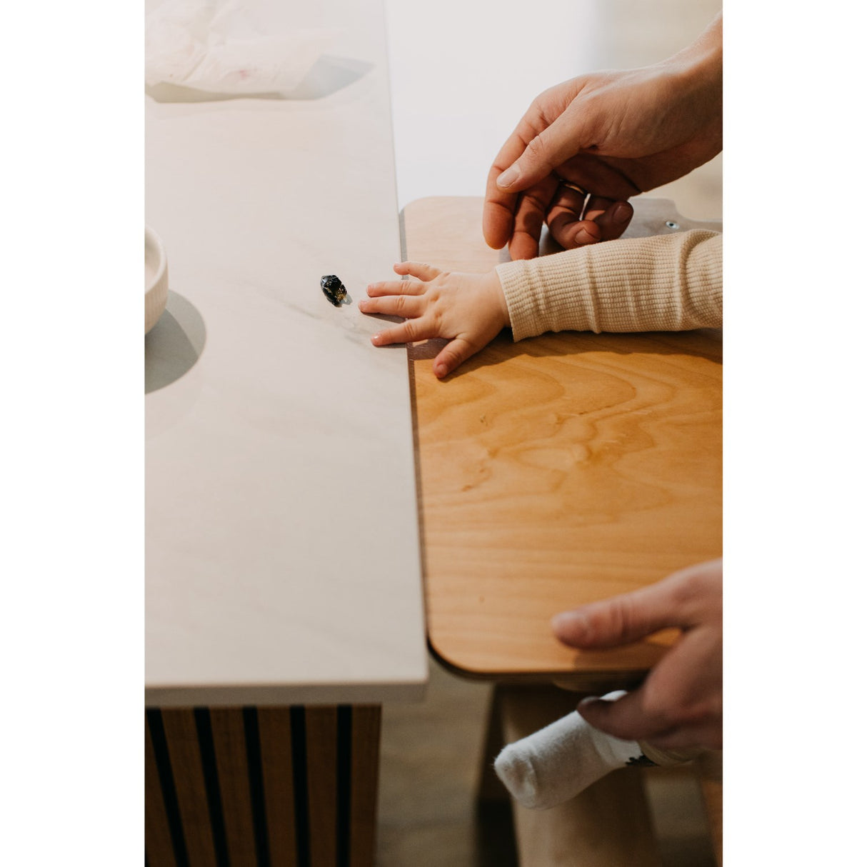 Duck Woodworks Natural High Chair Add-on for læringstårn