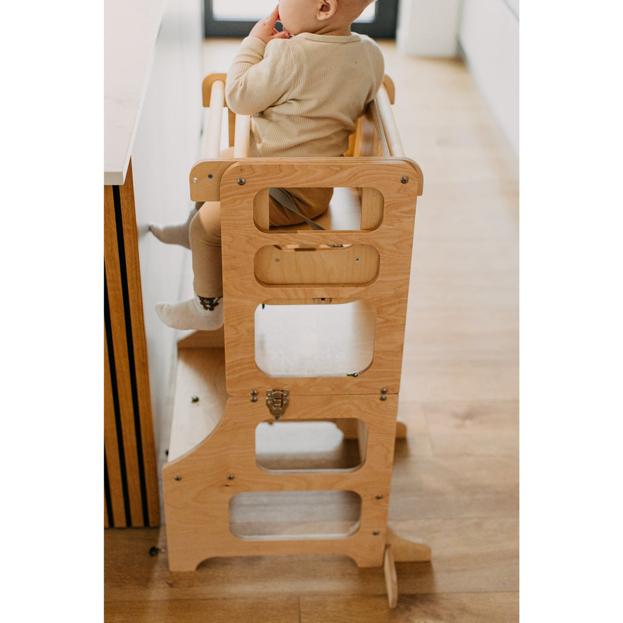 Duck Woodworks Natural High Chair Add-on for læringstårn