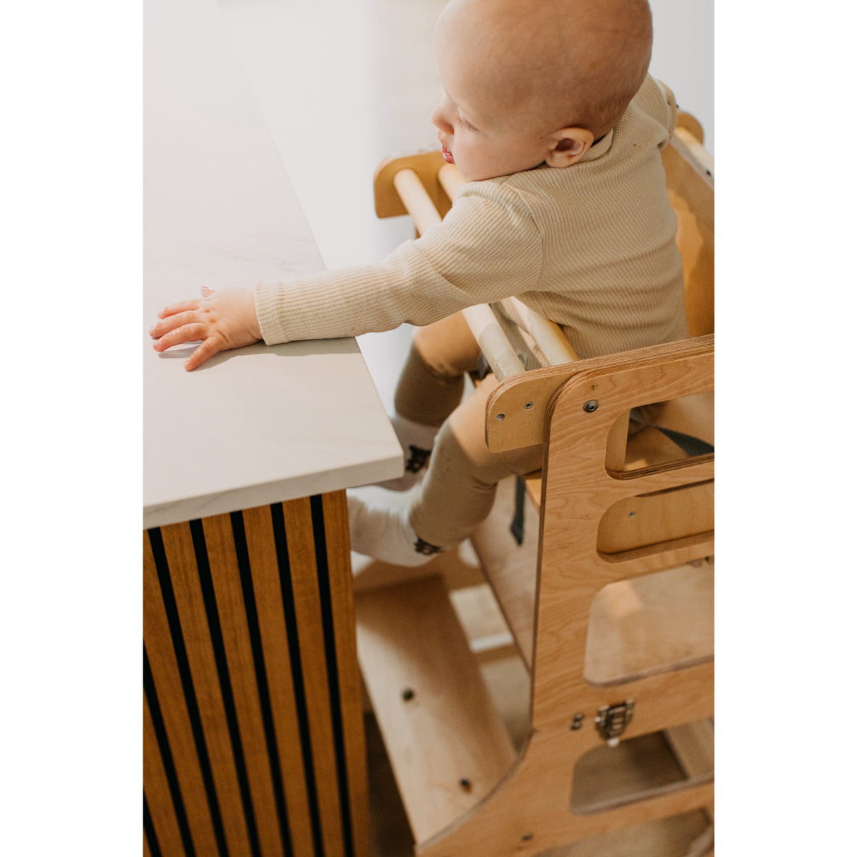 Duck Woodworks Natural High Chair Add-on for læringstårn
