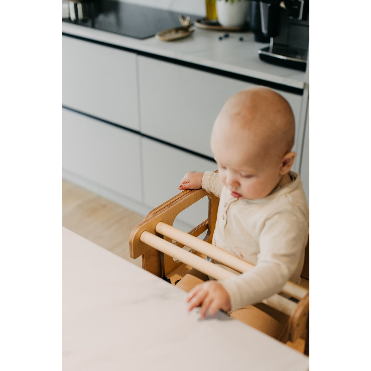 Duck Woodworks Natural High Chair Add-on for læringstårn