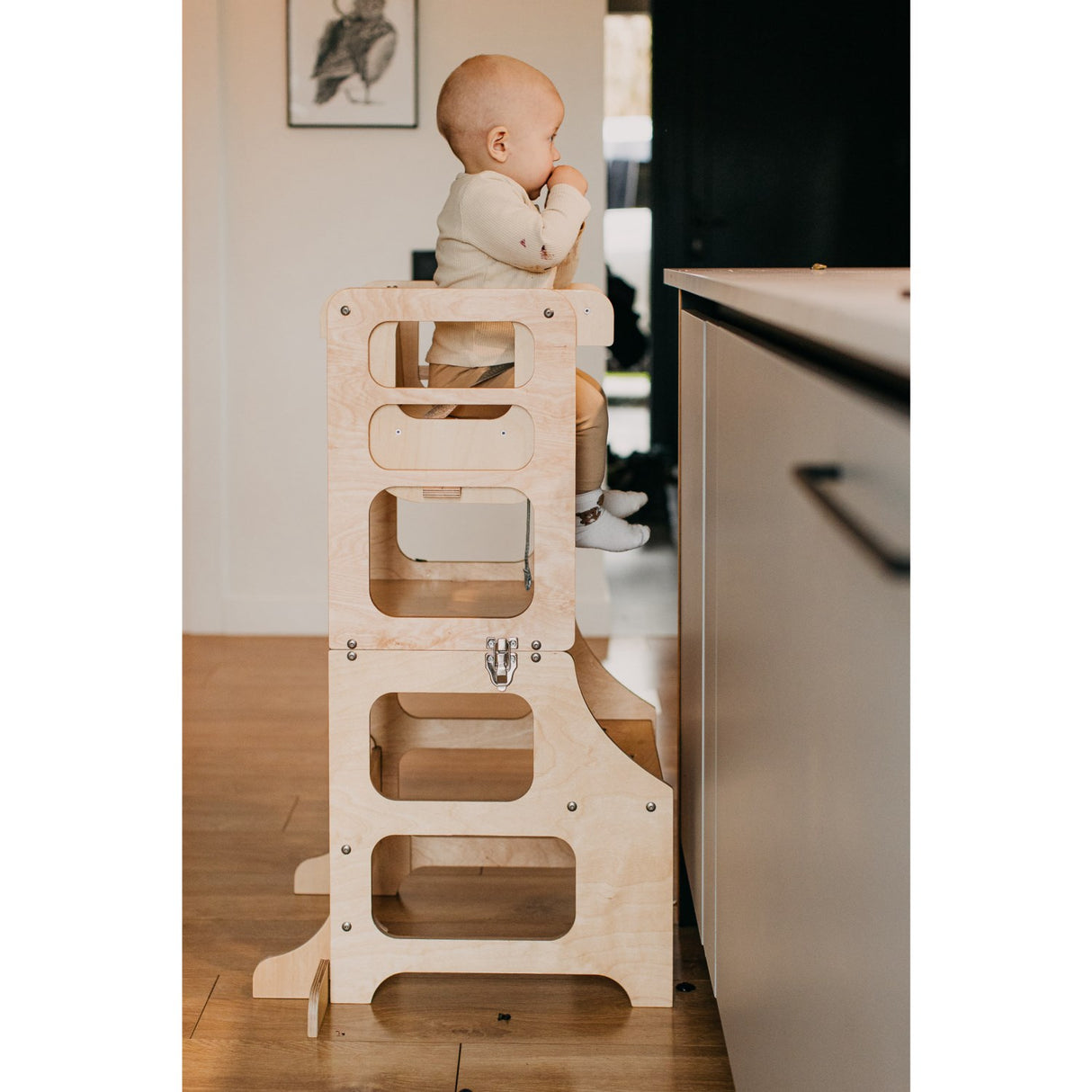 Duck Woodworks Natural High Chair Add-on for læringstårn