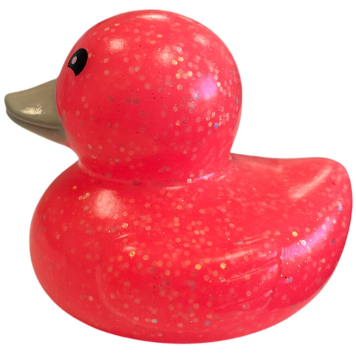 Magni Rød Bath Duck med glitter, rød, 7 cm.