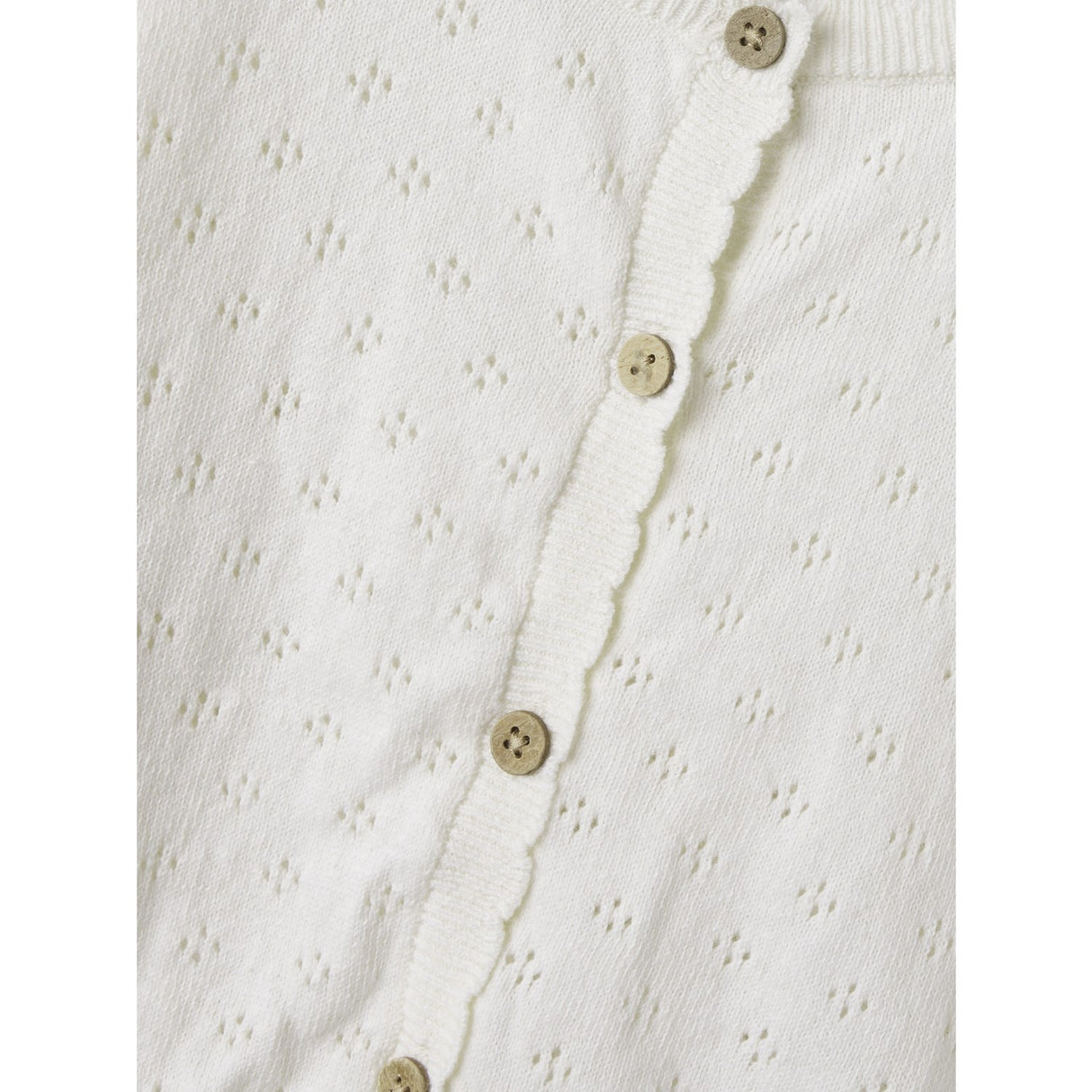 Lil'Atelier Coconut Milk Gliva Ivo Strikk Cardigan