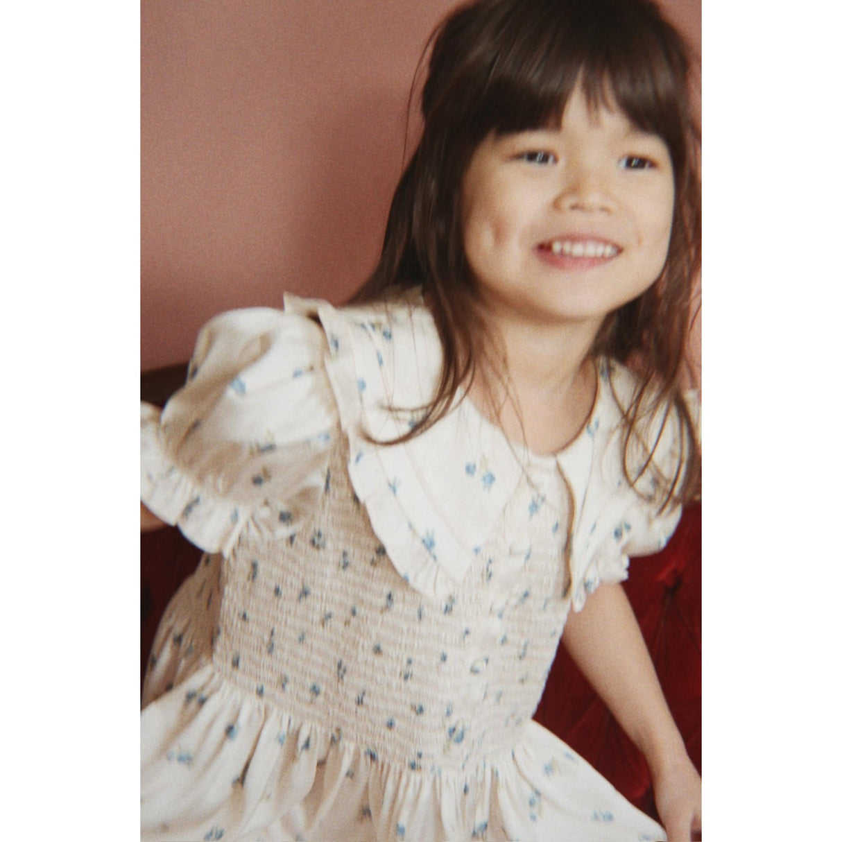 Konges Sløjd Rosa Bleu Celebration Sheeny Smock Kjole