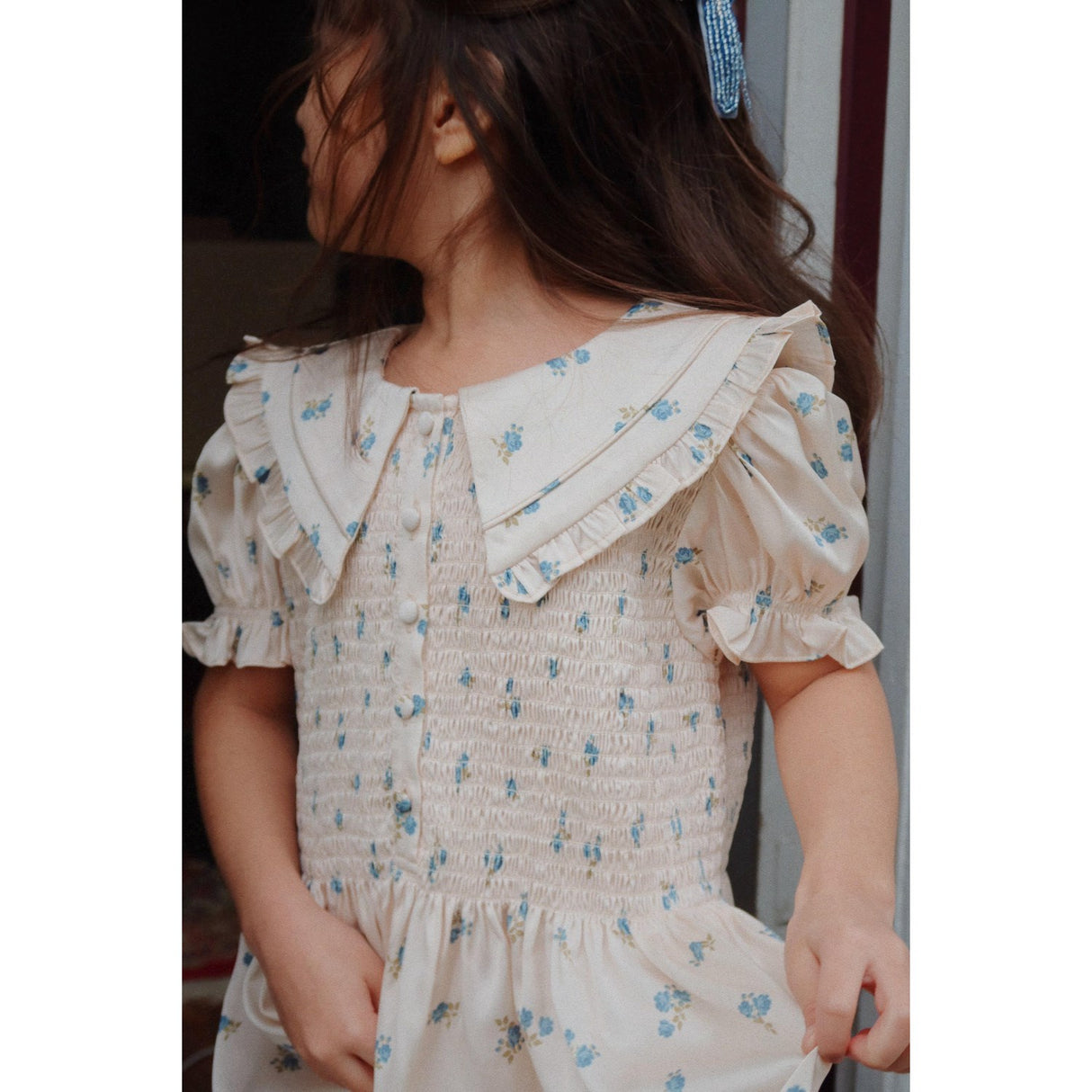 Konges Sløjd Rosa Bleu Celebration Sheeny Smock Kjole