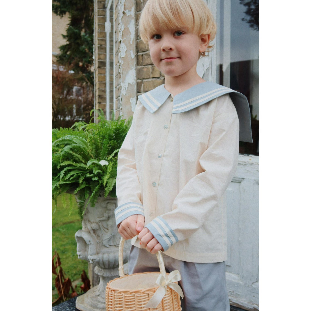 Konges Sløjd Ashley Blue Celebration Sailor Skjorte GOTS