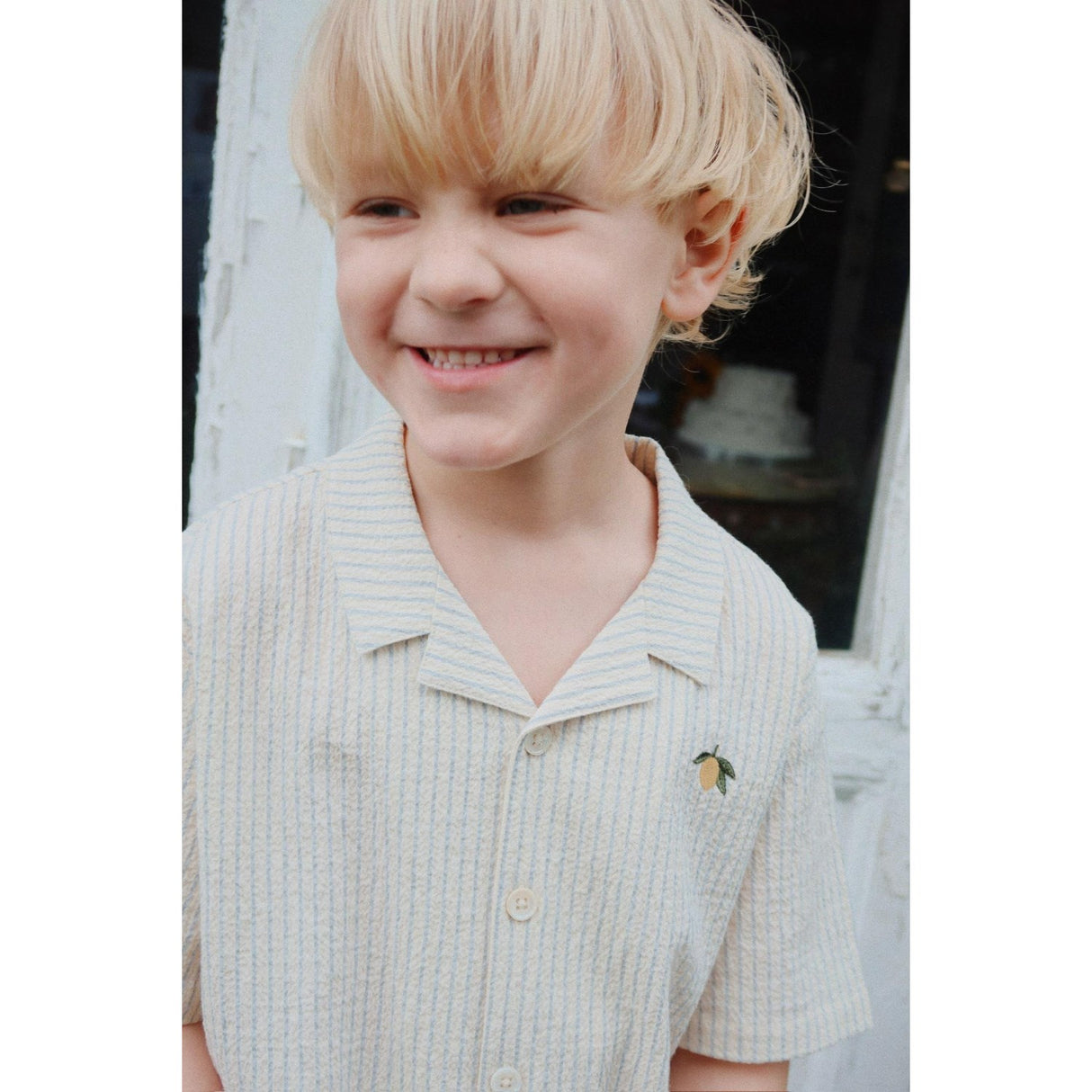 Konges Sløjd Cloud Stripe Celebration Elliot Ss Skjorte GOTS