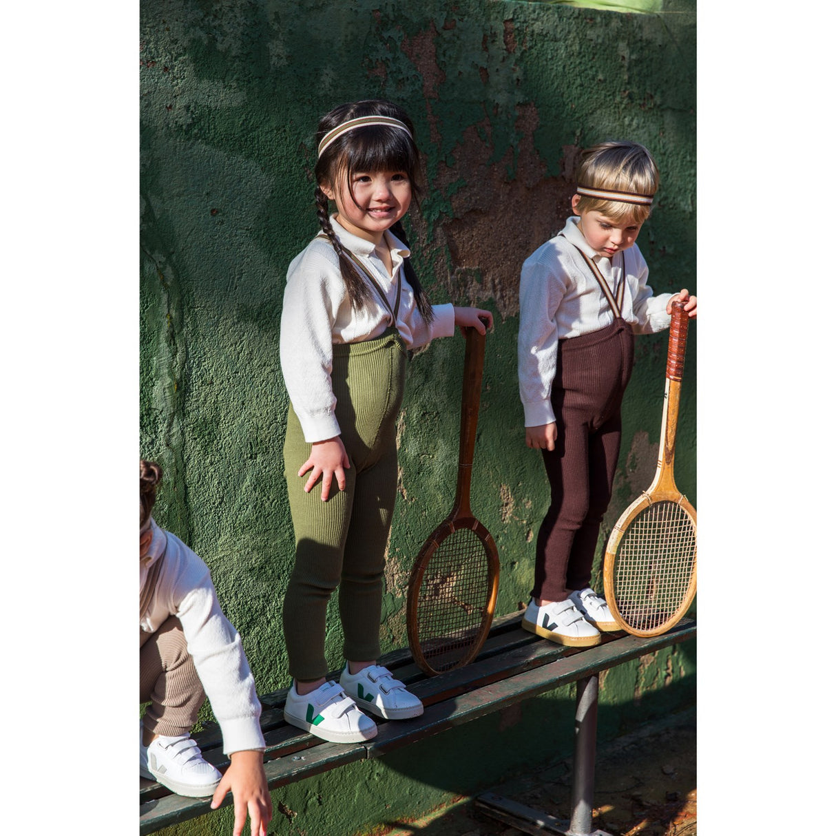 Silly Silas Chocolate Brown Striped Footless Strømpebukser