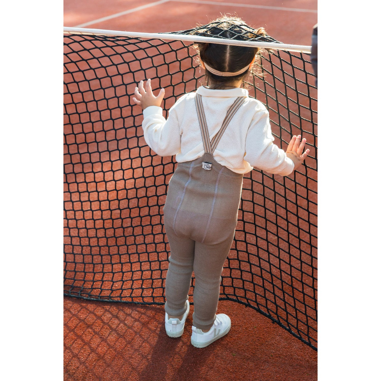 Silly Silas Oyster Grey Striped Footless Strømpebukser