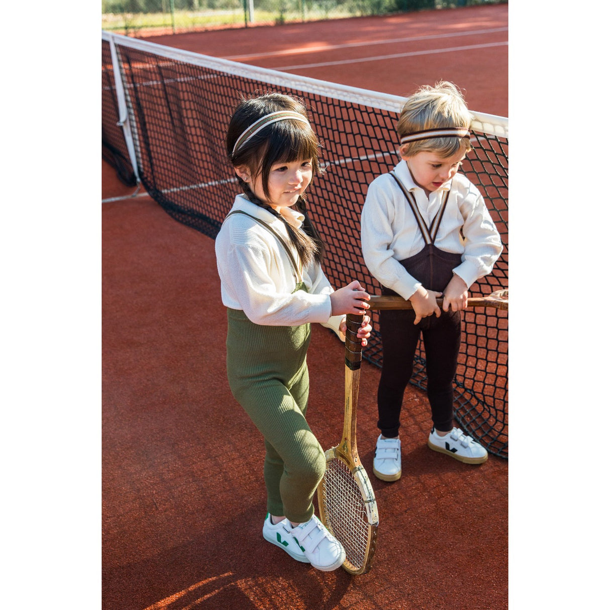 Silly Silas Chocolate Brown Striped Footless Strømpebukser