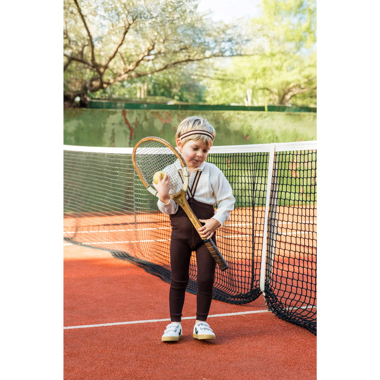 Silly Silas Chocolate Brown Striped Footless Strømpebukser