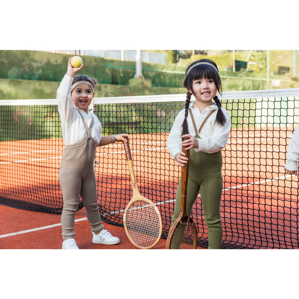 Silly Silas Olive Striped Footless Strømpebukser