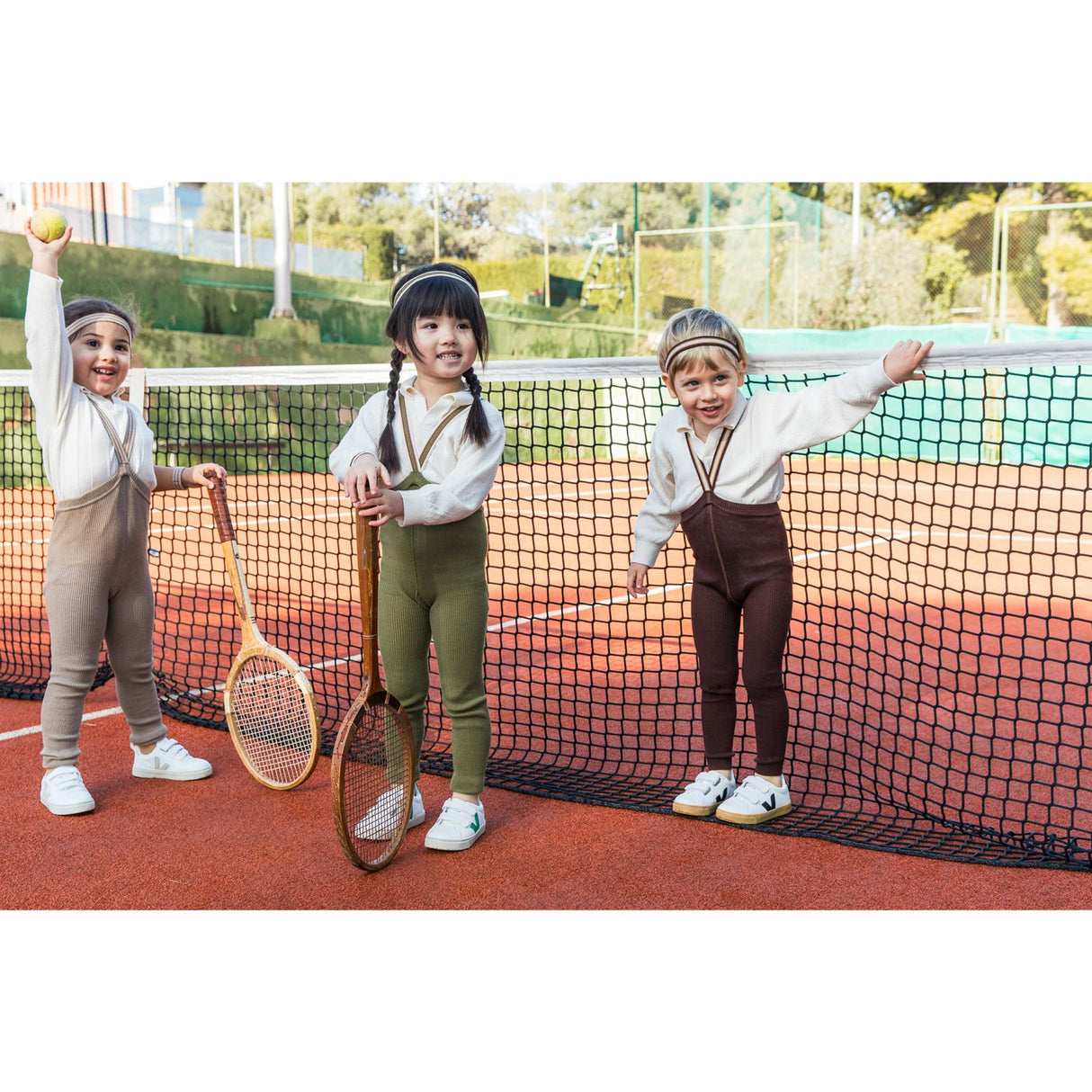 Silly Silas Oyster Grey Striped Footless Strømpebukser