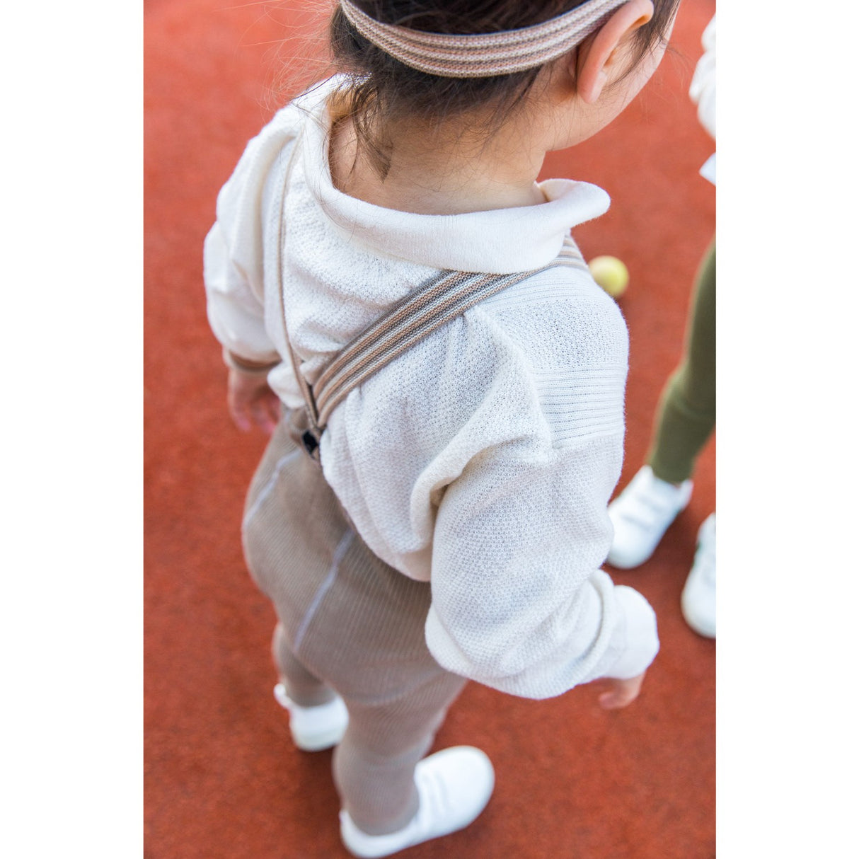 Silly Silas Oyster Grey Striped Footless Strømpebukser