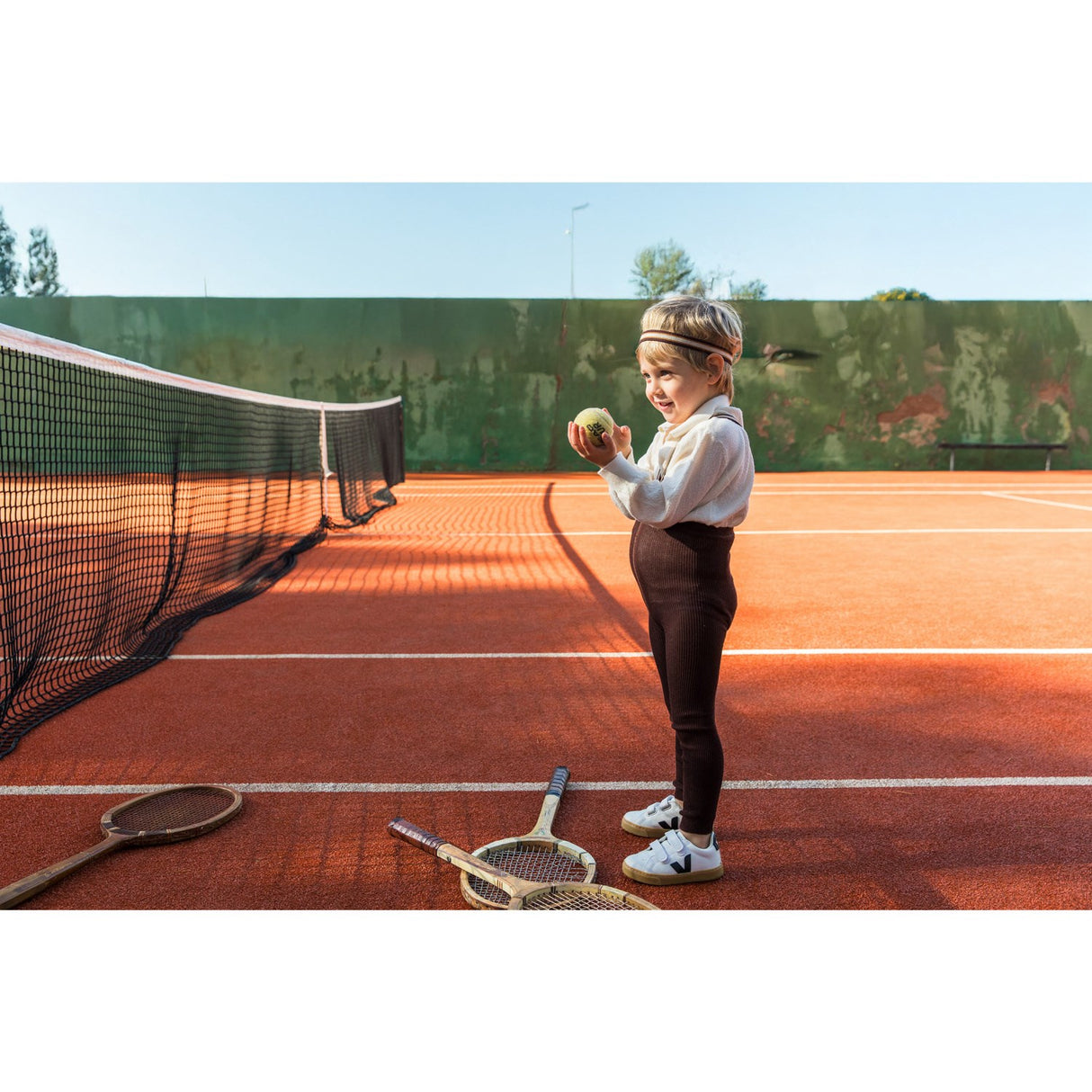 Silly Silas Chocolate Brown Striped Footless Strømpebukser