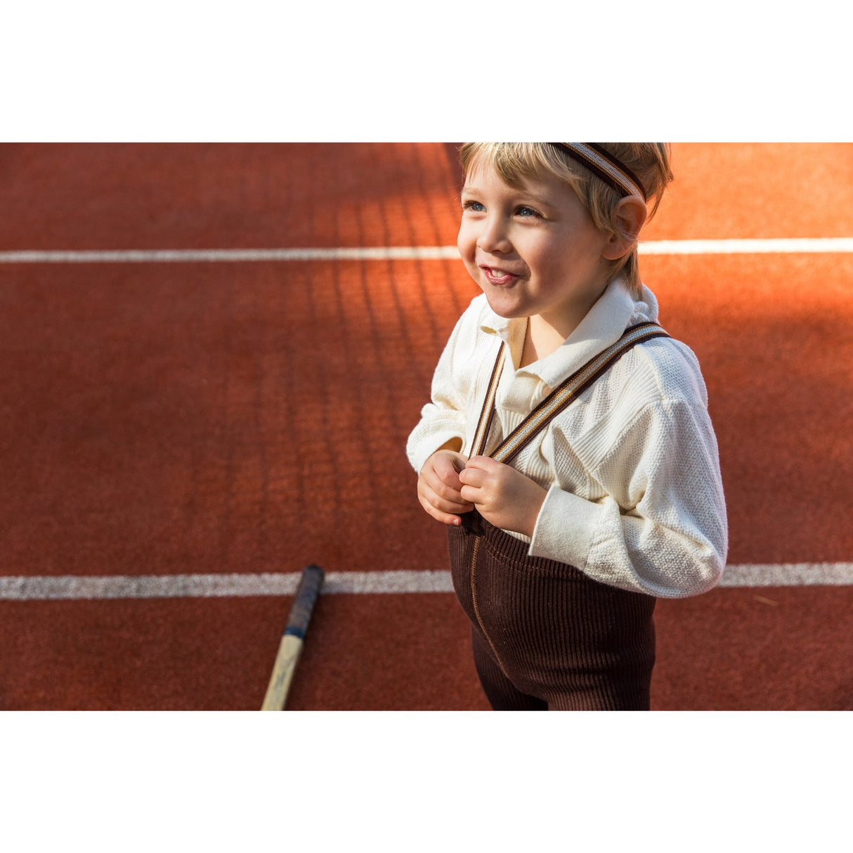 Silly Silas Chocolate Brown Striped Footless Strømpebukser