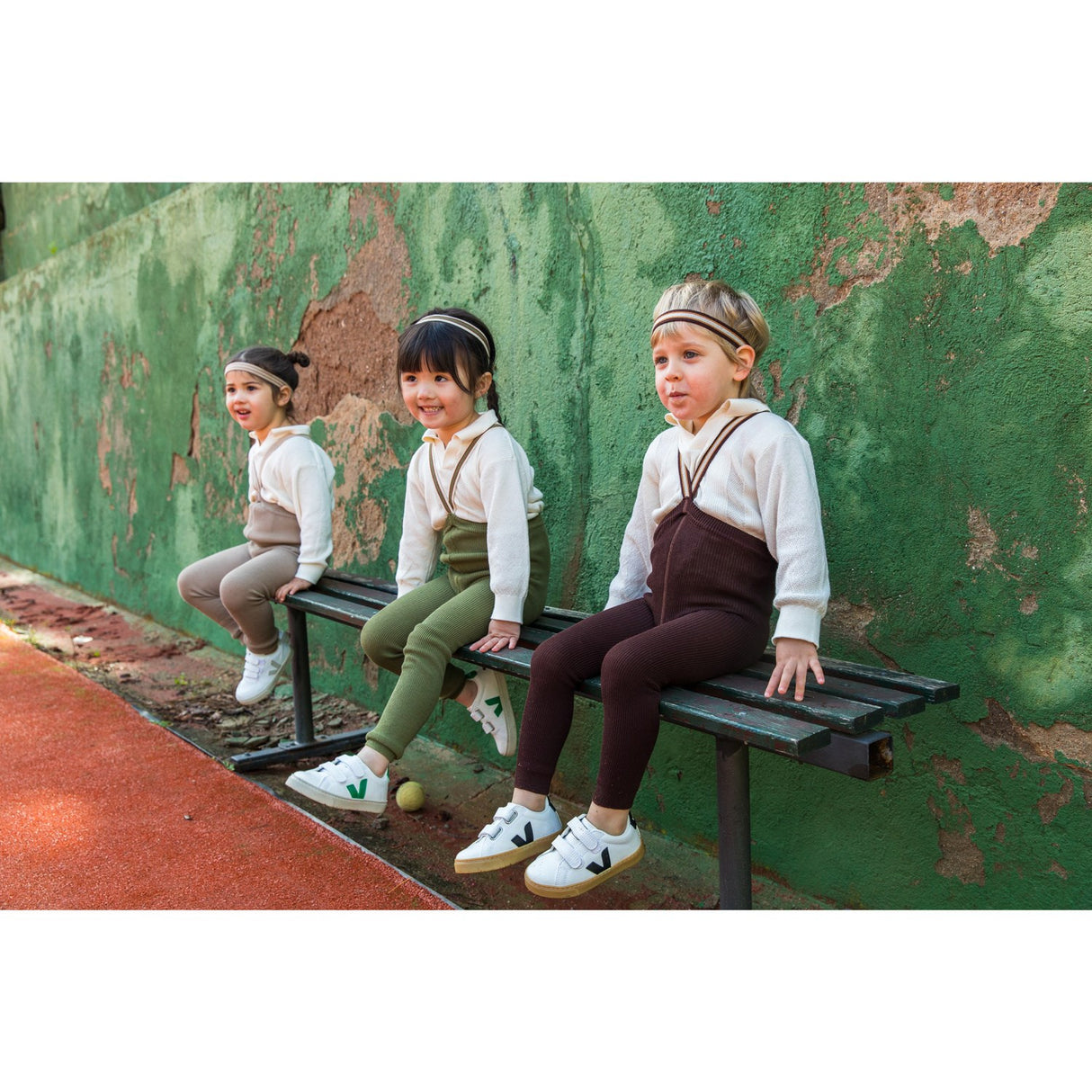 Silly Silas Olive Striped Footless Strømpebukser