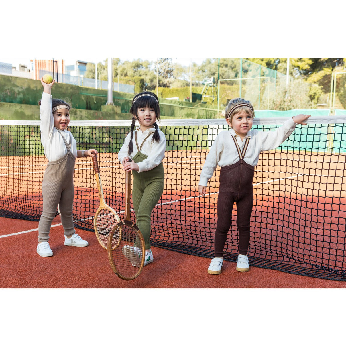 Silly Silas Oyster Grey Striped Footless Strømpebukser