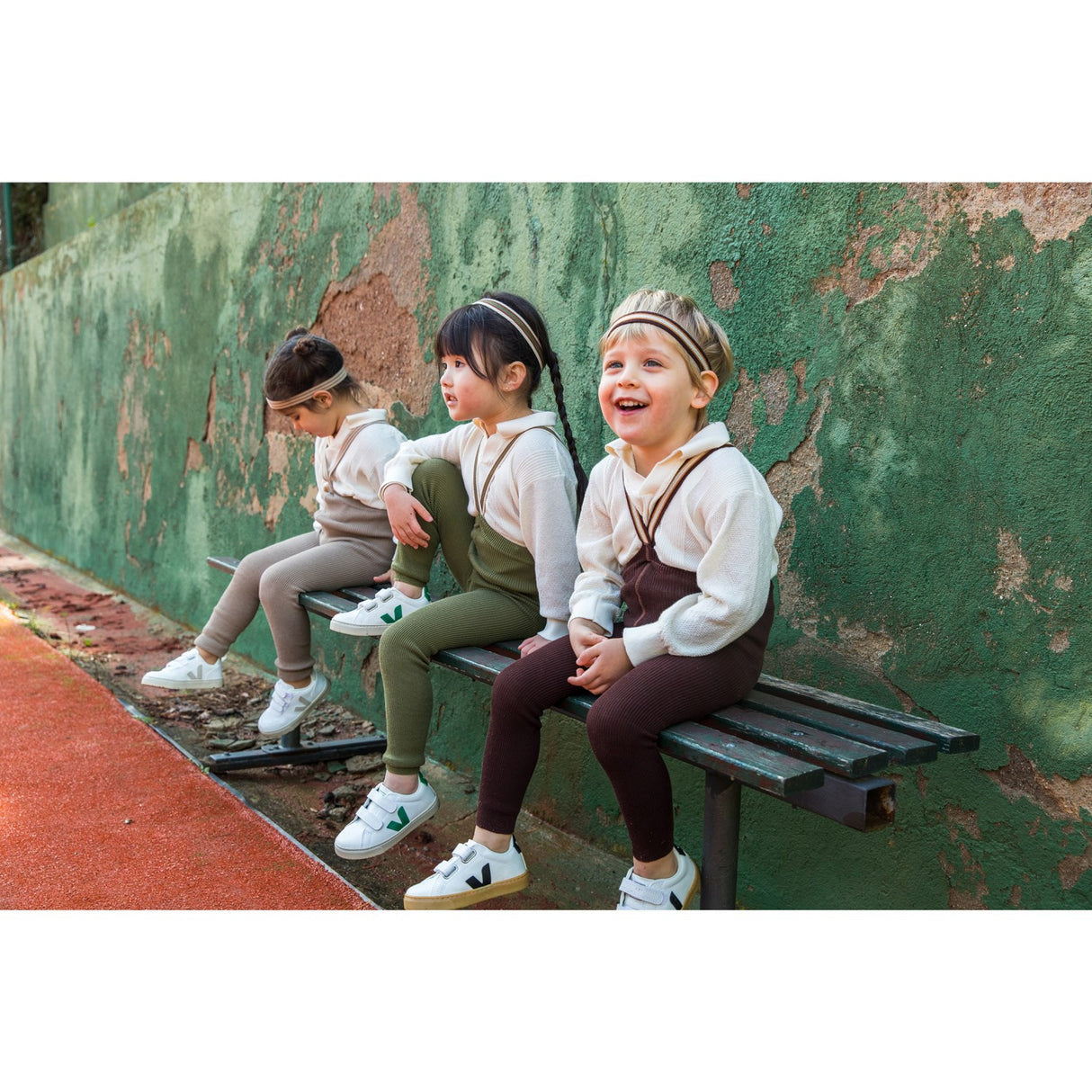 Silly Silas Olive Striped Footless Strømpebukser