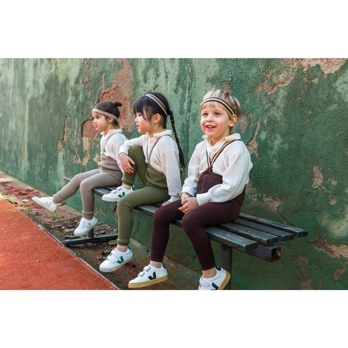 Silly Silas Olive Striped Footless Strømpebukser