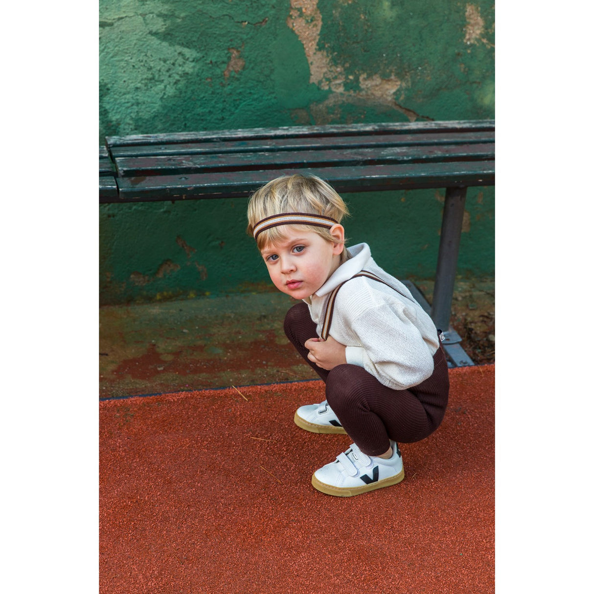 Silly Silas Chocolate Brown Striped Footless Strømpebukser