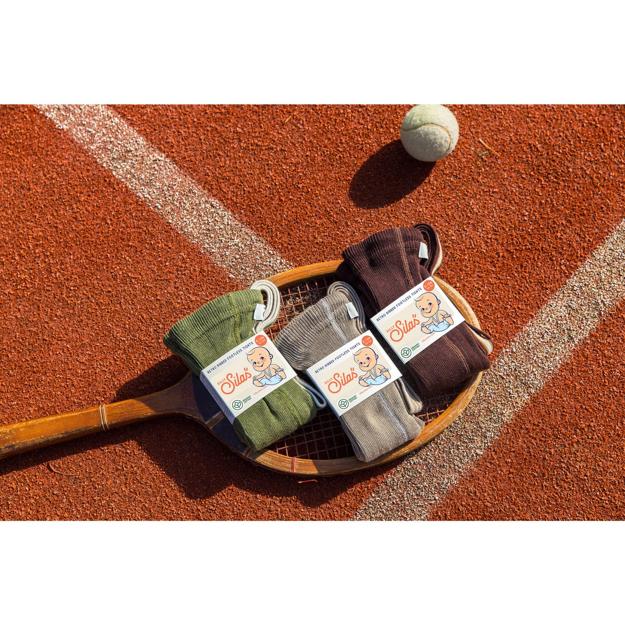 Silly Silas Olive Striped Footless Strømpebukser