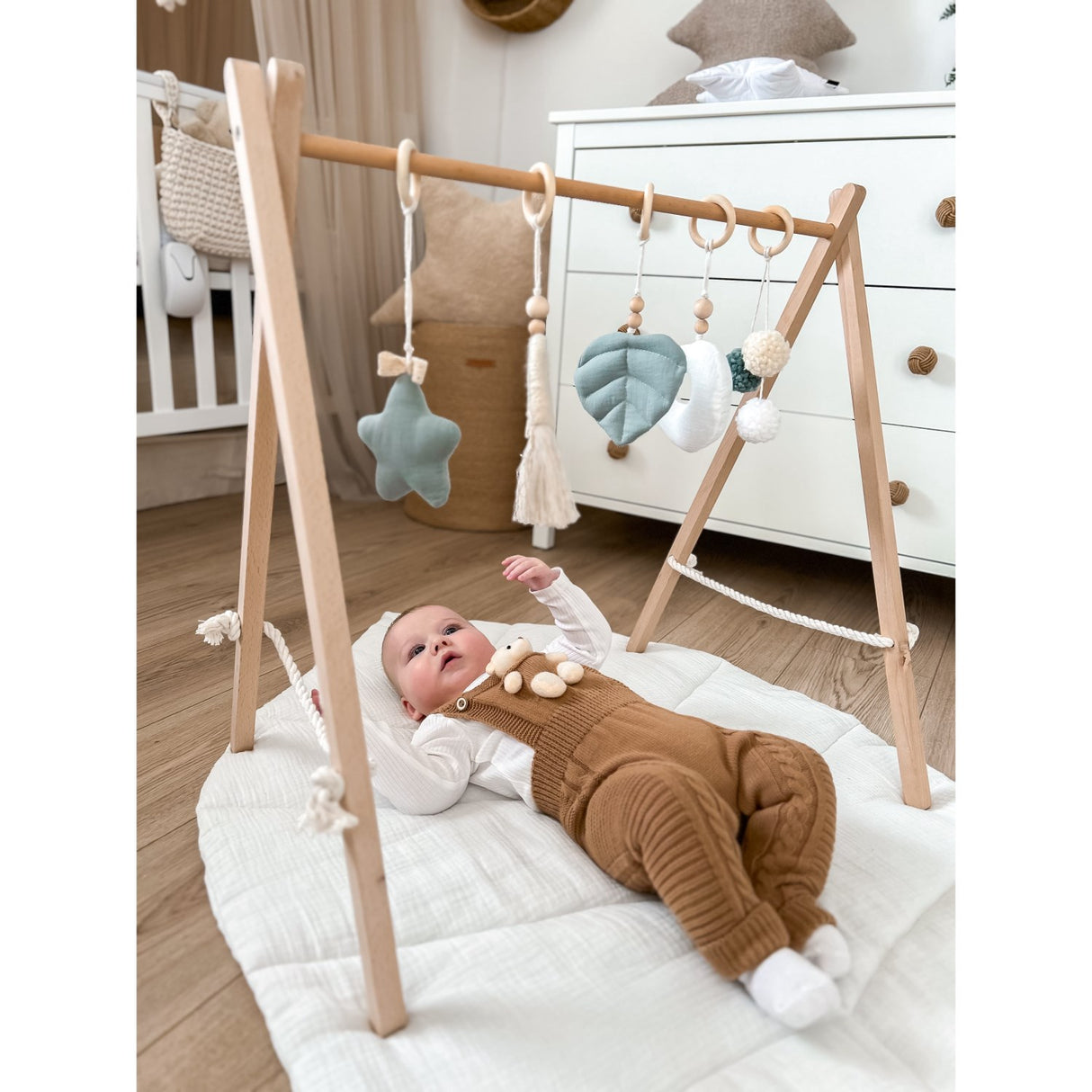 Woobiboo With Mint Baby Gym With Hangers