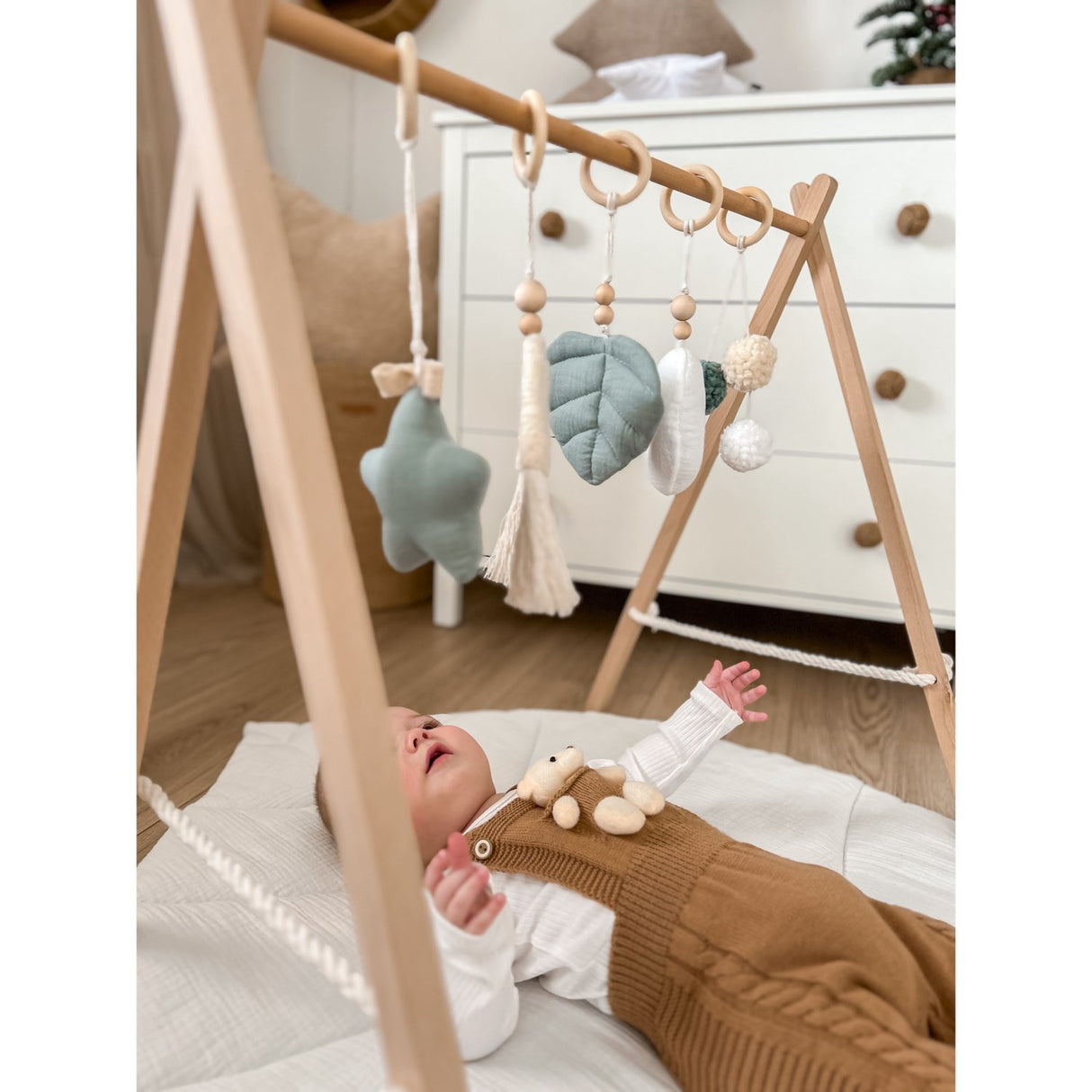 Woobiboo With Mint Baby Gym With Hangers